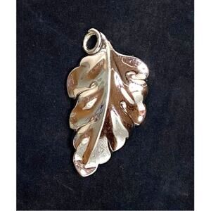 Vintage Old Crest Sterling Silver Oak Leaf Brooch Pin Pendant Textured Fall